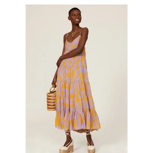 Rhode purple yellow maxi dress